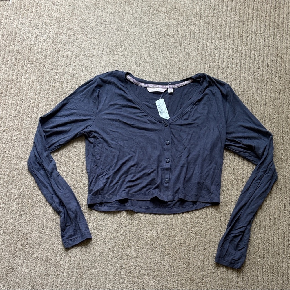 La Vie En Rose Cropped Lounge Long-Sleeve, M